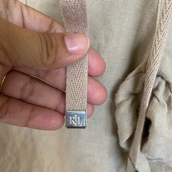 Lauren Ralph Lauren Women’s Linen tan straight leg size 8 - Picture 3 of 10